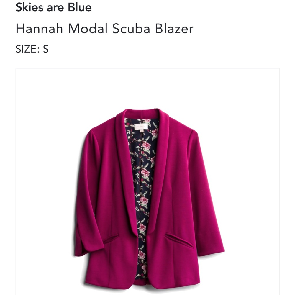NWOT Skies Are Blue Relaxed Blazer